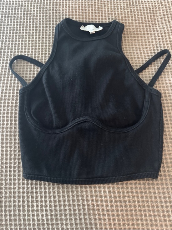 Fleur du Mal Tops - Fleur du Mal Black Ribbed Tank